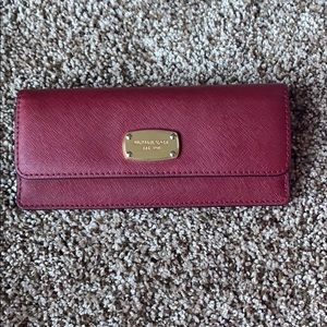 Maroon Michael Kors Wallet